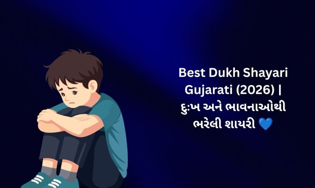 🥺【819+】Best Dukh Shayari Gujarati (2026) | દુઃખ અને ભાવનાઓથી ભરેલી શાયરી 💙